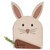 Cwi Gifts Wooden Layered Bunny Head With Spring Carrot Easel G37789
