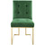 Privy Gold Stainless Steel Performance Velvet Dining Chair EEI-3744-GLD-EME By Modway