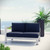 Modway Shore Left-Arm Corner Outdoor Patio Aluminum Loveseat EEI-2265-SLV-NAV