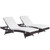 Convene Chaise Outdoor Patio Set Of 2 Espresso White Eei 2428 Exp Whi Set By Modway