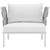 EEI-2602-WHI-WHI Harmony Outdoor Patio Aluminum Armchair By Modway