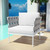 EEI-2602-WHI-WHI Harmony Outdoor Patio Aluminum Armchair By Modway