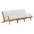 Saratoga Outdoor Patio Premium Grade A Teak Wood Sofa Eei 2934 Nat Whi By Modway