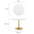 Modway Lippa 47" Round Dining Table EEI-3227-GLD-WHI
