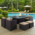 Modway Inverse 9-Piece Outdoor Patio Dining Set - Espresso/Mocha EEI-726
