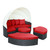 Quest Canopy Outdoor Patio Daybed Eei 983 Exp Red Set By Modway
