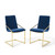 Pitch Dining Armchair Performance Velvet Set Of 2 Eei 4488 Gld Nav By Modway