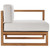 Modway Upland Outdoor Patio Teak Wood Right-Arm Chair EEI-4123-NAT-WHI