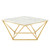Modway Vertex Gold Metal Stainless Steel Coffee Table EEI-4207-GLD-WHI