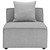 Modway Saybrook Outdoor Patio Upholstered Sectional Sofa Armless Chair EEI-4209-GRY