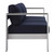 Modway Shore Sunbrella Fabric Aluminum Outdoor Patio Sofa EEI-4228-SLV-NAV