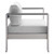 Modway Shore Sunbrella Fabric Outdoor Patio Aluminum 4 Piece Set EEI-4316-SLV-GRY-SET