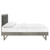 Modway Willow Queen Wood Platform Bed With Angular Frame MOD-6384-GRY-CHA