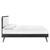 Modway Willow King Wood Platform Bed With Splayed Legs MOD-6638-BLK-WHI