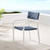 Modway Raleigh Stackable Outdoor Patio Aluminum Dining Armchair EEI-3573-WHI-NAV