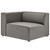 Modway Mingle Vegan Leather Left Arm Chair Eei 4621 Gry