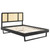 Modway Kelsea Cane And Wood Full Platform Bed With Angular Legs MOD-6695-BLK