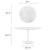 Modway Lippa 54" Round Artificial Marble Dining Table EEI-1132-WHI