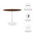 Modway Lippa 36" Round Walnut Dining Table EEI-1136-WAL