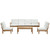 Modway Marina 7 Piece Outdoor Patio Teak Sofa Set Eei 1481 Nat Whi Set