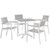 Modway Maine 5 Piece Outdoor Patio Dining Set Eei 1761 Whi Lgr Set