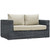 Modway Summon Outdoor Patio Sunbrella Loveseat Gray Beige Eei 1865 Gry Bei