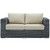Modway Summon Outdoor Patio Sunbrella Loveseat - Gray/Beige EEI-1865-GRY-BEI