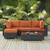 Modway Sojourn 5 Piece Patio Sunbrella Sectional Set EEI-1890-CHC-TUS-SET