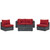 Modway Summon 5 Piece Outdoor Patio Wicker Rattan Sunbrella Sectional Set EEI-1896-GRY-RED-SET