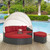 Modway Sojourn Outdoor Patio Wicker Rattan Sunbrella Daybed EEI-1986-CHC-RED