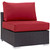 Modway Convene 5 Piece Outdoor Patio Sectional Set EEI-2172-EXP-RED-SET