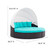 Modway Convene Canopy Outdoor Patio Daybed EEI-2173-EXP-TRQ-SET