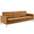Modway Loft Tufted Upholstered Faux Leather Sofa And Armchair Set EEI-4104-SLV-TAN-SET