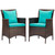 Modway Conduit Outdoor Patio Wicker Rattan Dining Armchair Set Of 2 Eei 4030 Brn Trq