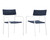 Modway Raleigh Outdoor Patio Aluminum Armchair Set Of 2 Eei 3962 Whi Nav