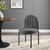 Modway Isla Channel Tufted Upholstered Fabric Dining Side Chair EEI-3803-BLK-CHA