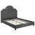 Modway Primrose Queen Performance Velvet Platform Bed MOD 5812 GRY