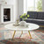Modway Lippa 47 Round Artificial Marble Coffee Table With Tripod Base EEI 3673 GLD WHI