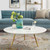 Modway Lippa 40 Round Wood Top Coffee Table With Tripod Base EEI 3670 GLD WHI
