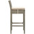 Modway Conduit Bar Stool Outdoor Patio Wicker Rattan Set Of 2 EEI 3604 LGR BEI
