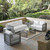 Modway Aura 6 Piece Outdoor Patio Wicker Rattan Set EEI 3559 GRY WHI SET