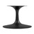 Modway Lippa 48 Oval Shaped Wood Top Coffee Table EEI 3536 BLK WHI
