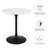Modway Lippa 28 Round Artificial Marble Dining Table EEI 3515 BLK WHI