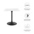 Modway Lippa 28 Square Wood Top Dining Table EEI 3513 BLK WHI
