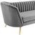 Modway Opportunity Vertical Channel Tufted Curved Performance Velvet Sofa EEI 3453 GRY