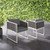 Modway Stance Dining Armchair Outdoor Patio Aluminum Set Of 2 EEI 3183 WHI GRY SET