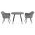 Modway Endeavor 3 Piece Outdoor Patio Wicker Rattan Dining Set EEI 3182 GRY GRY SET