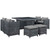 Modway Summon 9 Piece Outdoor Patio Wicker Rattan Sunbrella Dining Set Eei 1947 Gry Gry Set