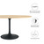 Modway Lippa 60" Wood Oval Dining Table EEI-4887-BLK-NAT