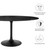 Modway Lippa 60" Artificial Marble Oval Dining Table EEI-4881-BLK-BLK